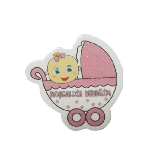 Sticker Pusetli Karton Hoşgeldin Bebeğim (50 Adet)