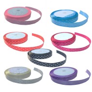Saten Kurdele Puantiyeli  Benekli Kurdele 1 CM (10 Metre) Saten Kurdele Puantiyeli  Benekli Kurdele 1 CM (10 Metre)