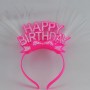Taç Plastik Happy Birithday Simli Ve Renkli Işıklı Taç Plastik Happy Birithday Simli Ve Renkli Işıklı