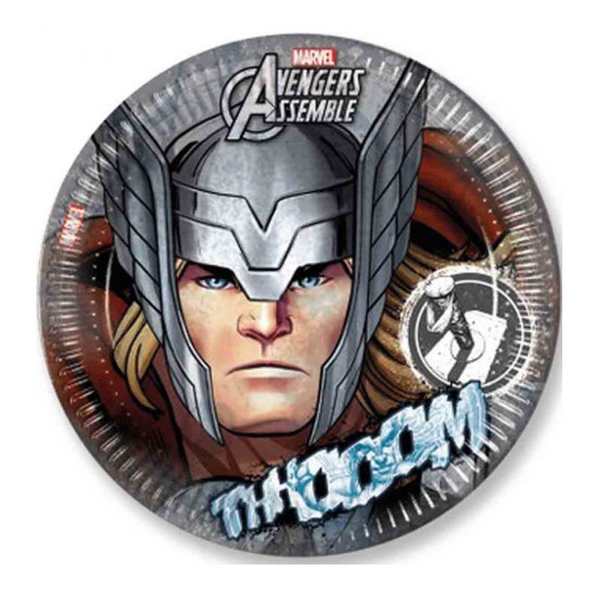 Thor Temalı Karton Tabak 23 Cm (8 Adet) Thor Temalı Karton Tabak 23 Cm (8 Adet)