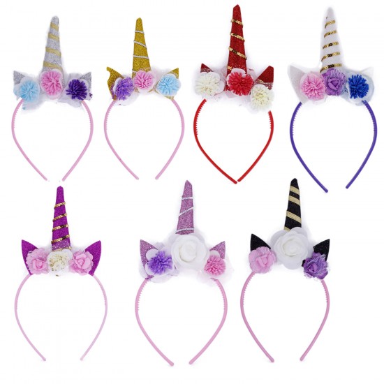 Unicorn Temalı Taç Plastik Evadan Tek Boynuz Parti Tacı Karışık Unicorn Temalı Taç Plastik Evadan Tek Boynuz Parti Tacı Karışık