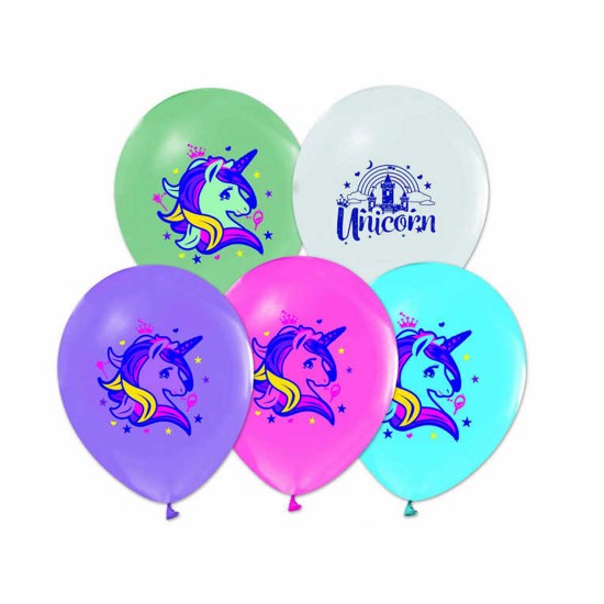 Unicorn Temalı Pastel Balon 4+1 (20 Adet) Unicorn Temalı Pastel Balon 4+1 (20 Adet)