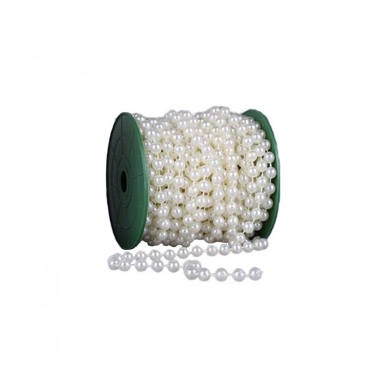 İnci İpe Dizili Boncuk 6 MM (8 Metre) İnci İpe Dizili Boncuk 6 MM (8 Metre)