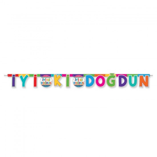 İyiki Doğdun Uzar Yazı Seti Funstar Temalı 220 CM İyiki Doğdun Uzar Yazı Seti Funstar Temalı 220 CM