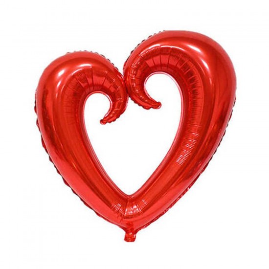 Kalp Folyo Balon Ortası Açık Kalp Folyo Balon Ortası Açık