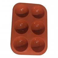 Kek Kalıbı Yarım Top Pişirme Kalıbı  Silikon Tepsi Buz Topu Çikolata Kalıbı 6 Lı 