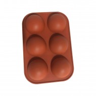 Kek Kalıbı Yarım Top Pişirme Kalıbı  Silikon Tepsi Buz Topu Çikolata Kalıbı 6 Lı 