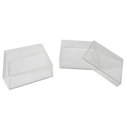 Kutu Kare Model Mika Şefafaf  8X8X3 CM (12 Adet)