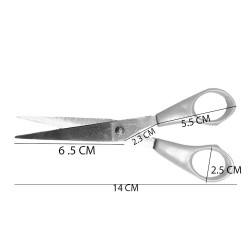 Sade Süslenmemiş Makas Plastik Saplı 14 CM 