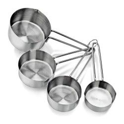 Metal Paslanmaz Ölçü Kaşıkları Ölçek Seti 4 Lü Metal Paslanmaz Ölçü Kaşıkları Ölçek Seti 4 Lü