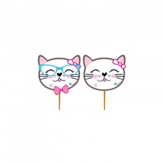 Miss Cat Temalı Kürdanlı Sticker (10 Adet) Miss Cat Temalı Kürdanlı Sticker (10 Adet)