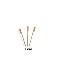 Özel Ahşap Yassı Saplı Çöp Şiş Çubuğu 9 CM (100 Adet)