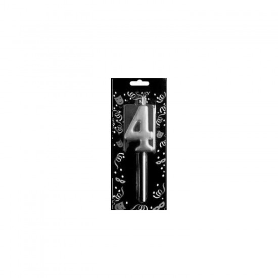 Pasta Mumu Rakamlı Gümüş Rengi Büyük Boy 14.5 CM Pasta Mumu Rakamlı Gümüş Rengi Büyük Boy 14.5 CM