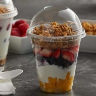 Pet Plastik Limonata Milkshake Bardağı Bombe Kapaklı 350 CC (25 Adet)