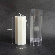 Poli Karbon Mum Kalıbı Altı Köşeli  15 CM 6239