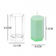 Poli Karbon Mum Kalıbı Altı Köşeli 9.3X5.5 CM Poli Karbon Mum Kalıbı Altı Köşeli 9.3X5.5 CM