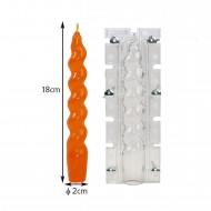 Poli Karbon Mum Kalıbı Şamdanlık Spiral Burgulu Uzun Kalıbı 18 CM