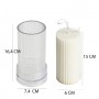 Poli Karbon Sert Plastik Mum Kalıbı Dik Çizgili 16,4X7,4 CM Poli Karbon Sert Plastik Mum Kalıbı Dik Çizgili 16,4X7,4 CM