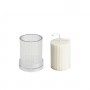 Poli Karbon Sert Plastik Mum Kalıbı Dik Çizgili 8,5X6,5 CM Poli Karbon Sert Plastik Mum Kalıbı Dik Çizgili 8,5X6,5 CM