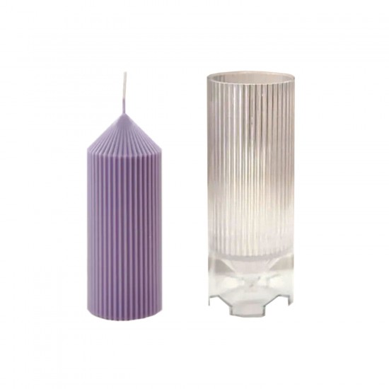 Poli Karbon Sert Plastik Mum Kalıbı Dik İnce Çizgili 14.7X5.4 CM Poli Karbon Sert Plastik Mum Kalıbı Dik İnce Çizgili 14.7X5.4 CM
