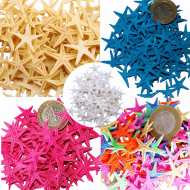 Polyester Deniz Yıldızı Minik Boy  0.5 CM- 1.5 CM (100 Adet) Polyester Deniz Yıldızı Minik Boy  0.5 CM- 1.5 CM (100 Adet)