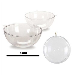 Şeffaf Mika Küre Top 8 CM (20 Adet) Şeffaf Mika Küre Top 8 CM (20 Adet)