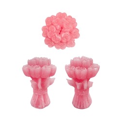 Silikon 3D 13 Güllü Çiçek Buketi Mum Kalıbı Silikon 3D 13 Güllü Çiçek Buketi Mum Kalıbı