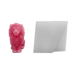 Silikon 3D Aslan Figürü Mum Kalıbı