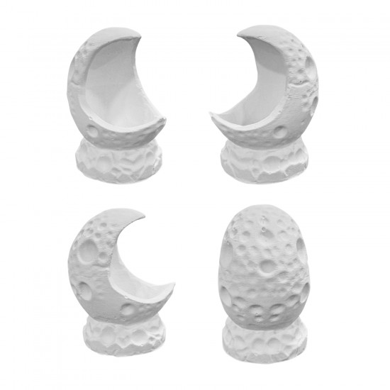 Silikon 3D Ayaklı Ay Hilal Model Taş Tozu Mumluk Kalıbı Silikon 3D Ayaklı Ay Hilal Model Taş Tozu Mumluk Kalıbı
