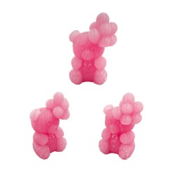 Silikon 3D Balonlu Sevimli Ayıcık Mum Kalıbı