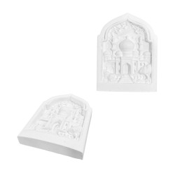 Silikon 3D Cami Motifli Taş Tozu ve Mum Kalıbı Silikon 3D Cami Motifli Taş Tozu ve Mum Kalıbı