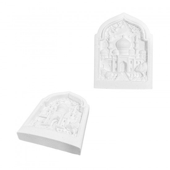 Silikon 3D Cami Motifli Taş Tozu ve Mum Kalıbı Silikon 3D Cami Motifli Taş Tozu ve Mum Kalıbı