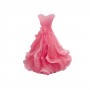 Silikon 3D Çiçekli Balo Elbisesi Mum Kalıbı