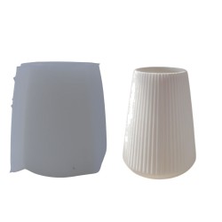 Silikon 3D Kalıp Vazo Kalıb Taş Tozu ve Beton Kalıbı 10X9,5 CM 