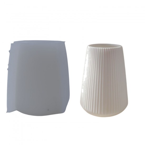 Silikon 3D Kalıp Vazo Kalıb Taş Tozu ve Beton Kalıbı 10X9,5 CM