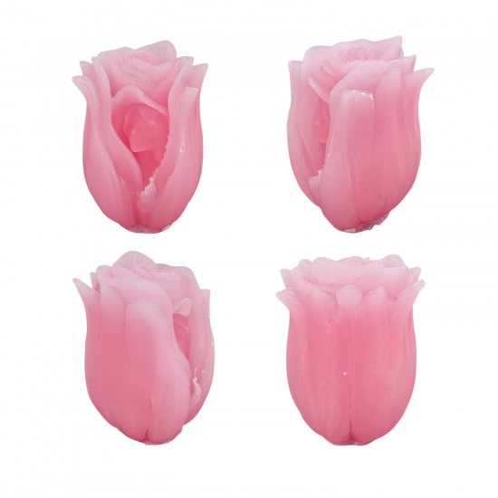 Silikon 3D Gülün İçinde Kadın Siluetli Mum Kalıbı