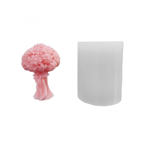 Silikon 3D Kurdeleli Çiçek Buketi Mum Kalıbı Silikon 3D Kurdeleli Çiçek Buketi Mum Kalıbı