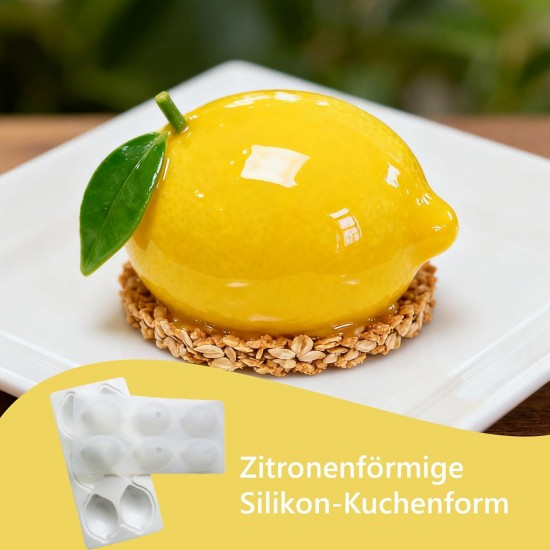 Silikon 3D Limon Şekilli Kapaklı Kek Kalıbı 6 Lı Silikon 3D Limon Şekilli Kapaklı Kek Kalıbı 6 Lı