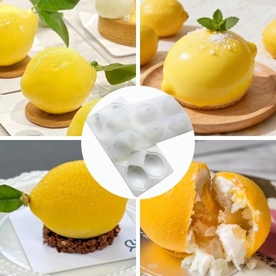 Silikon 3D Limon Şekilli Kapaklı Kek Kalıbı 6 Lı Silikon 3D Limon Şekilli Kapaklı Kek Kalıbı 6 Lı