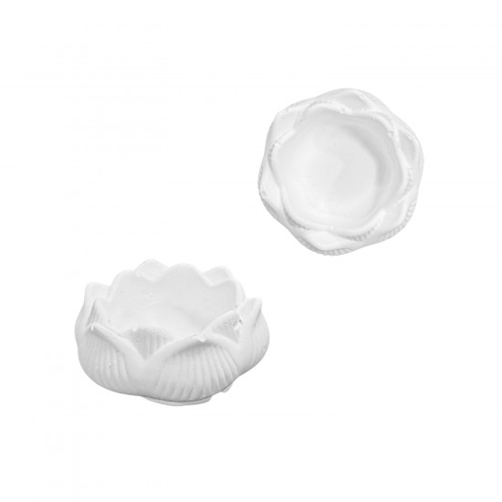 Silikon 3D Lotus Çiçeği Model Taş Tozu Mumluk Kalıbı Silikon 3D Lotus Çiçeği Model Taş Tozu Mumluk Kalıbı