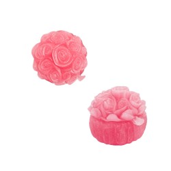 Silikon 3D Saksıda Gül Buketi Mum Kalıbı Silikon 3D Saksıda Gül Buketi Mum Kalıbı
