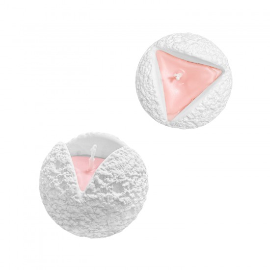 Silikon 3D Taş Dokulu Yarık Küre Taş Tozu Mumluk Kalıbı