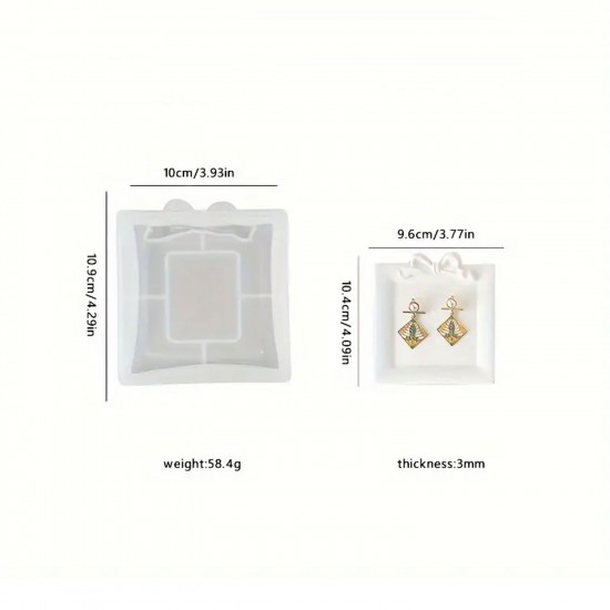 Silikon Avrupa Dantel Fiyonk Tasarımlı Silikon Kalıp 10x10.9 CM Silikon Avrupa Dantel Fiyonk Tasarımlı Silikon Kalıp 10x10.9 CM