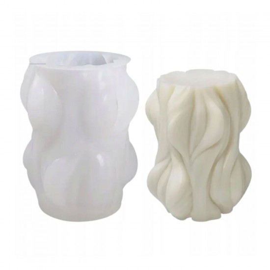 Silikon Büyük Dalga Mum Kalıbı Sütun Mum Kalıbı 9.1X7.3 CM Silikon Büyük Dalga Mum Kalıbı Sütun Mum Kalıbı 9.1X7.3 CM