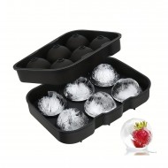 Silikon Buz Kalıbı Yuvarlak Küre Buz Kalıbı 6 Lı