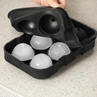 Silikon Buz Kalıbı Yuvarlak Küre Buz Kalıbı 6 Lı