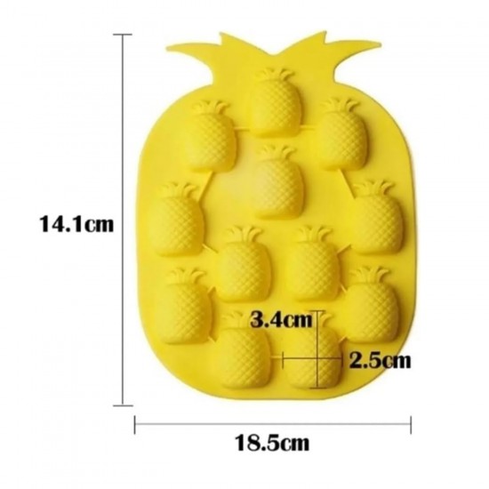 Silikon Çoklu Ananas Çikolata Ve Jelibon Kalıbı 12 Li Silikon Çoklu Ananas Çikolata Ve Jelibon Kalıbı 12 Li