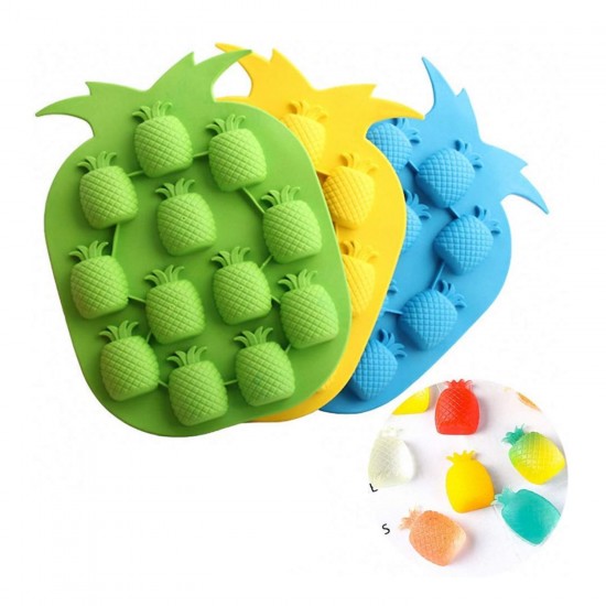 Silikon Çoklu Ananas Çikolata Ve Jelibon Kalıbı 12 Li Silikon Çoklu Ananas Çikolata Ve Jelibon Kalıbı 12 Li