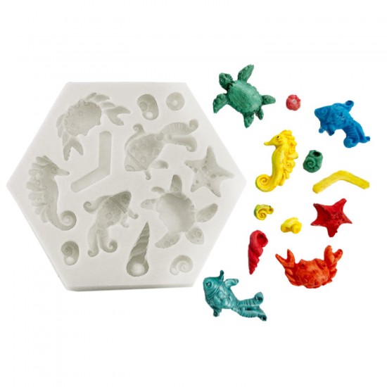 Silikon Deniz Canlıları Figürleri Şeker Hamuru Kalıbı Silikon Deniz Canlıları Figürleri Şeker Hamuru Kalıbı