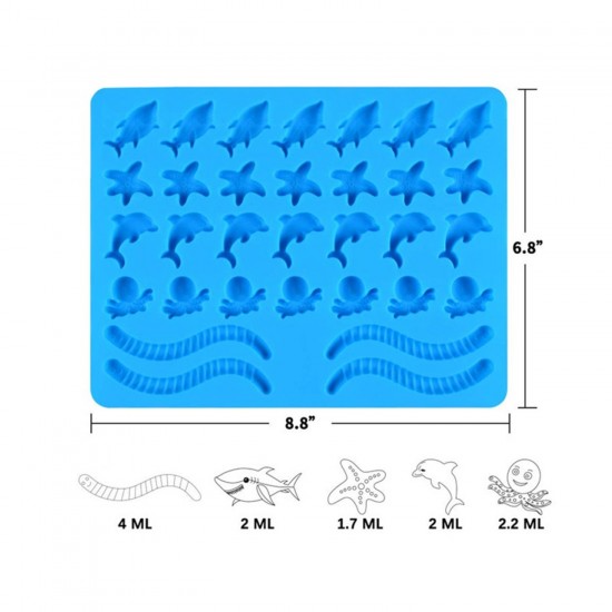 Silikon Deniz Canlıları Figürleri Solucan Haribo Çikolata Ve Jelibon Kalıbı Silikon Deniz Canlıları Figürleri Solucan Haribo Çikolata Ve Jelibon Kalıbı